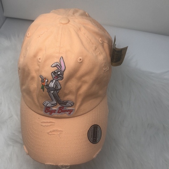 KBETHOS Vintage Bugs Bunny Distressed Dad Hat Peach Adjustable Looney Tunes NWT main image 8